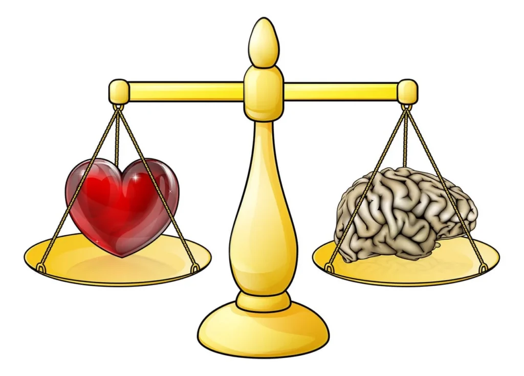 Das Ringen zwischen Herz und Verstand in toxischen Beziehungen.

